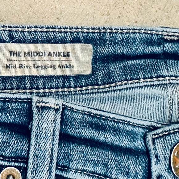 Ag Adriano Goldschmied DENIM Midi Ankle Leggings - Woman Sz 25R STRETCH - BLUE - Picture 12 of 15